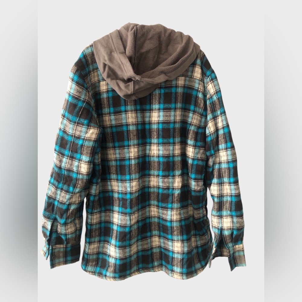 Micros Blue and Black Plaid Kids Jacket - Picture 2 of 5